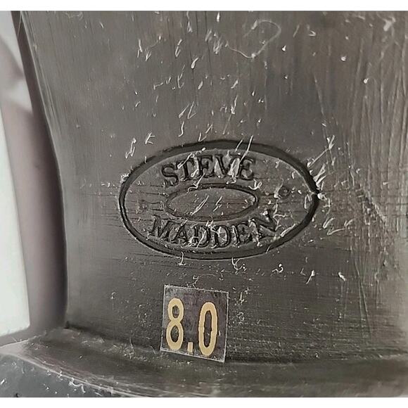 Steve Madden Leather Women's Size 8 Troopa Brown Combat Boots - Picture 2 of 16